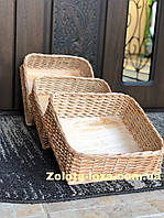 Плетені торгові лотки. Н-8см, 30х25см. Арт:035