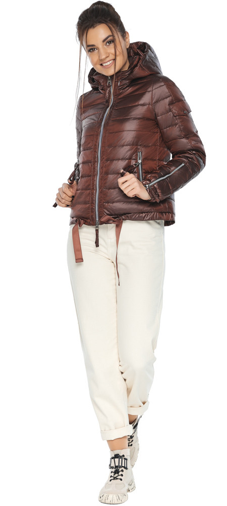 Каштанова зручна куртка жіноча модель 62574 р