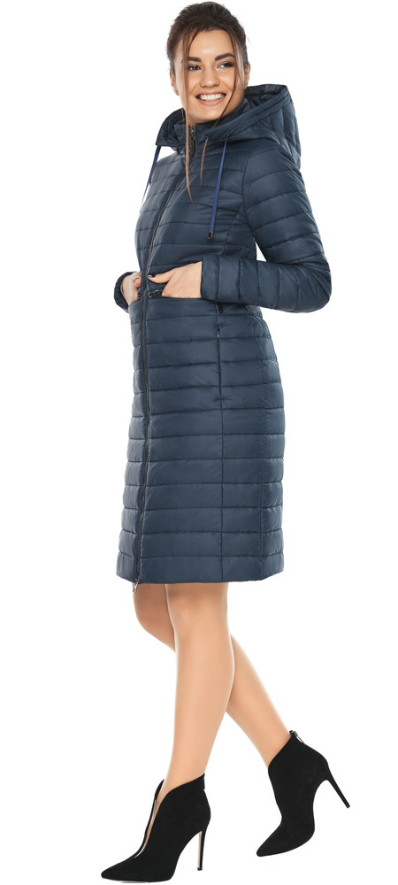 Синя куртка жіноча з кишенями модель 68410 розмір: 40 44