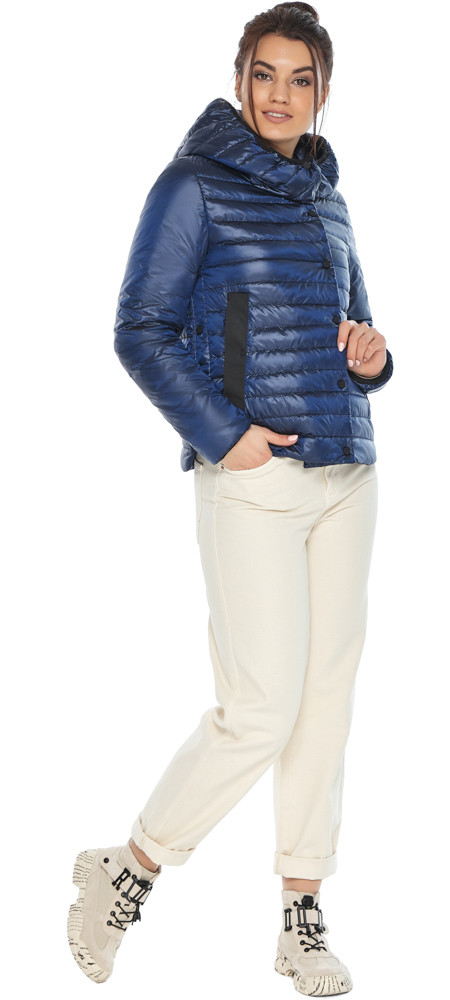 Практична жіноча куртка сапфірова модель 64150 р — 44 (XS), фото 1