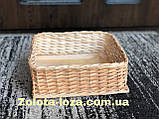 Лоток плетений з лози. Н-8см, 35х25см. Арт:036, фото 3