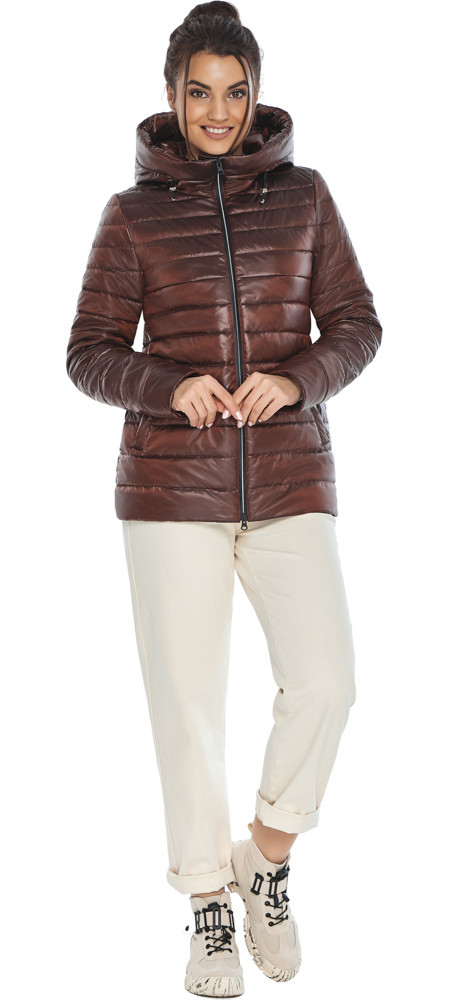 Оригінальна куртка жіноча колір каштановий модель 68240 розмір: 42 46 48