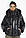 Чорна осінньо-весняна куртка з високим коміром жіноча модель 44210 (КЛАД ТІЛЬКИ 44(XS)), фото 3