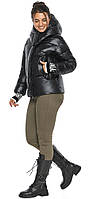 Чорна жіноча Куртка коротка модель 44520 розмір: 42 44 48 52, фото 1