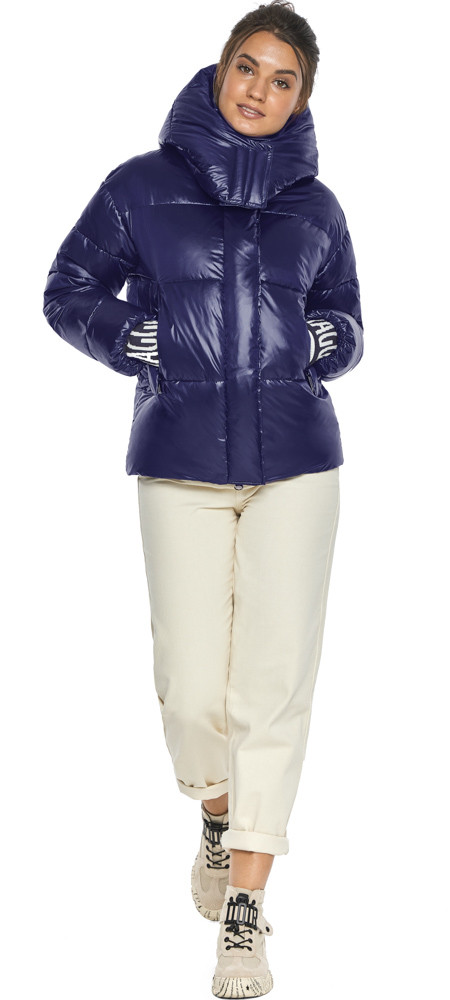 Куртка синя трендова жіноча осінньо-весняна модель 44520 р — 38 40