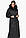 Жіноча куртка стьобана колір чорний модель 31012 розмір: 40 42, фото 4