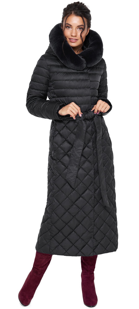 Жіноча куртка стьобана колір чорний модель 31012 р — 44 46 48 50 52 42 (XXS)