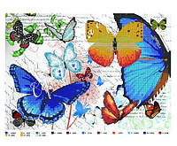 Схема для вышивки бисером ,,Синие бабочки,,