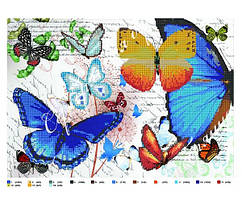 Схема для вишивки бiсером,,Синi метелики,,