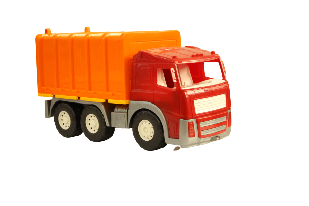 Дитяча пластикова машинка для хлопчика Магірус Фургон з широкими колесами машинка для пісочниці Червона