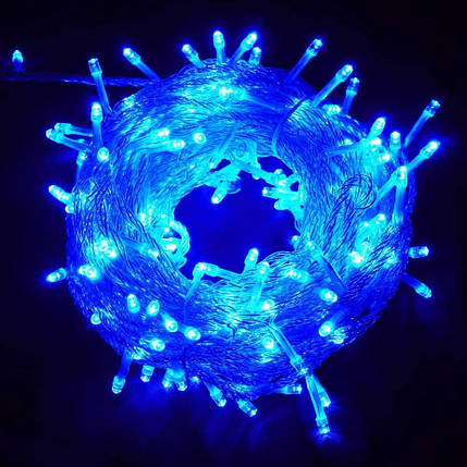 Новорічна світлодіодна гірлянда синя LED 300, фото 2