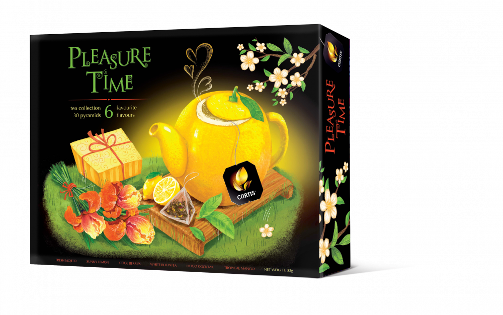 Набір листового чаю в пірамідках Curtis Pleasure Time, фото 1
