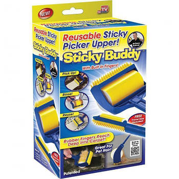 [ОПТ] Липкий валик для прибирання будинку та чищення одягу Sticky Buddy із силіконового ацетону від шерсті та бруду