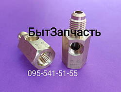 Перехідник до вакуумного насосу під манометр HR SAE 1/4-1/4 1/8 NPT