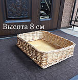 Лоток плетений з лози. Н-8см, 35х25см. Арт:036, фото 5