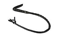 Батіг БДСМ чорний з вітою рукояткою