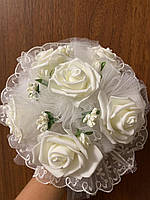 Свадебный букет невесты цвета айвори