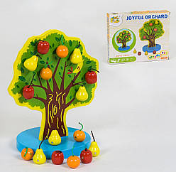 Дерев'яна гра на магніті З 39408 Збери плоди - дерево на магнітах з фруктами 18 елементів, в коробці