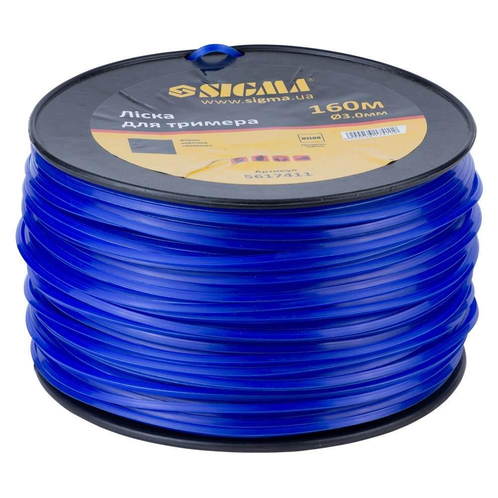 Волосінь для тримера квадрат Ø3.0 мм 160 м котушка SIGMA (5617411)