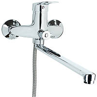 Змішувач TAU SM Ø40 для ванни гусак прямий 350 мм дивертор вбудований картриджний SM-2C244C (9843220)