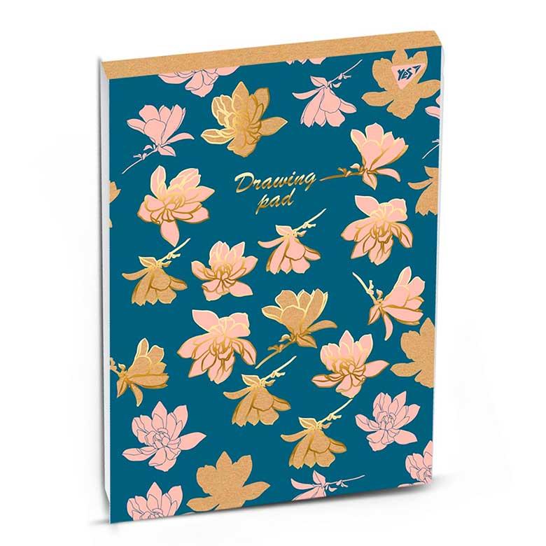 Альбом для малювання А4 40л. YES 100г/м2 склейка Pastel Flowers 130463