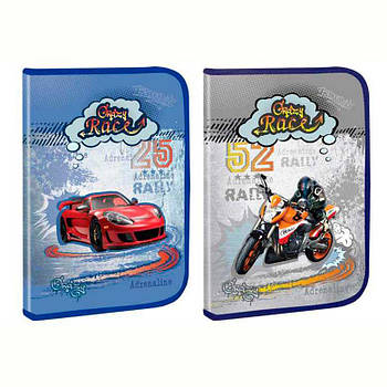 Папка А4 Kidis пластик на блискавці 7160 Crazy Race
