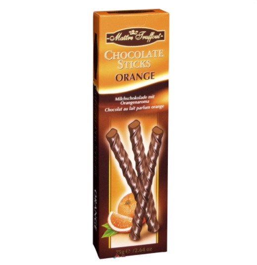 Молочний шоколад Chocolate Sticks Orange Maitre Truffout 75 г Австрія