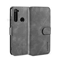 Чохол-книжка гаманець Софт Тач для Xiaomi Redmi Note 8T сірий ремінець на руку