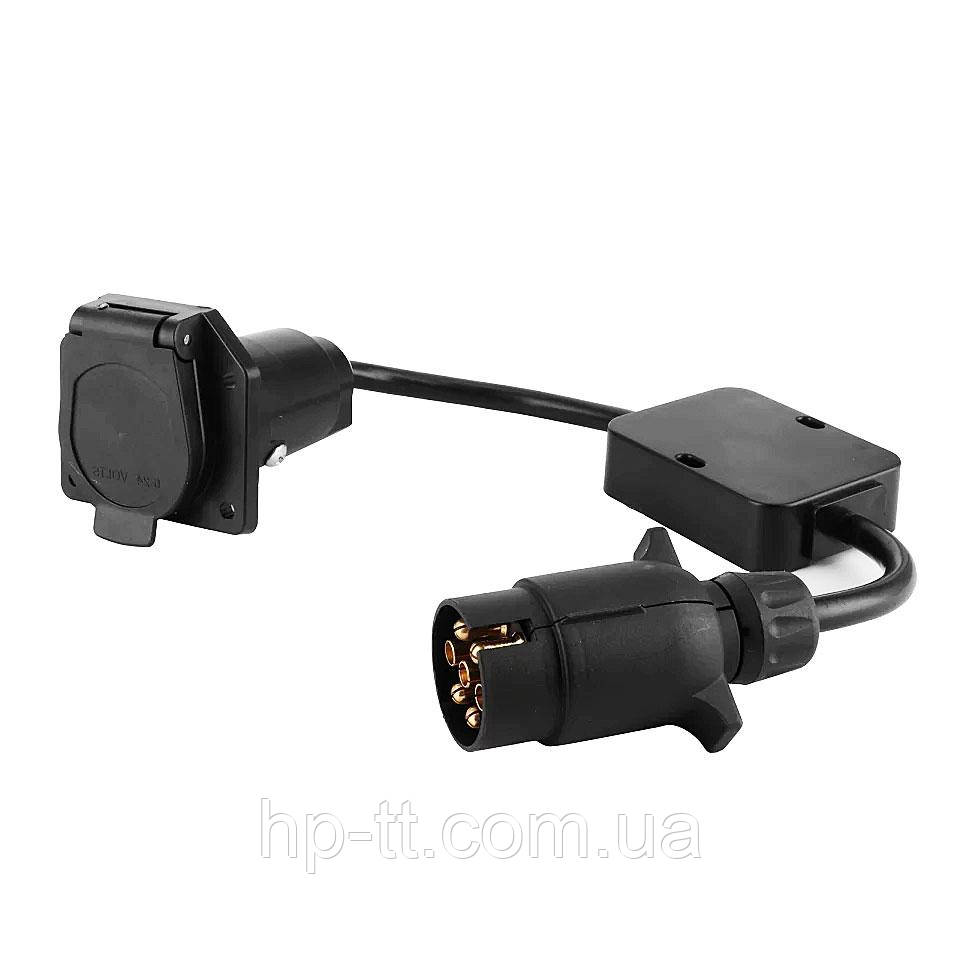 Адаптер-перехідник із європейських розеток на американську вилку 7 контактів HP-trailer TLC77P-21