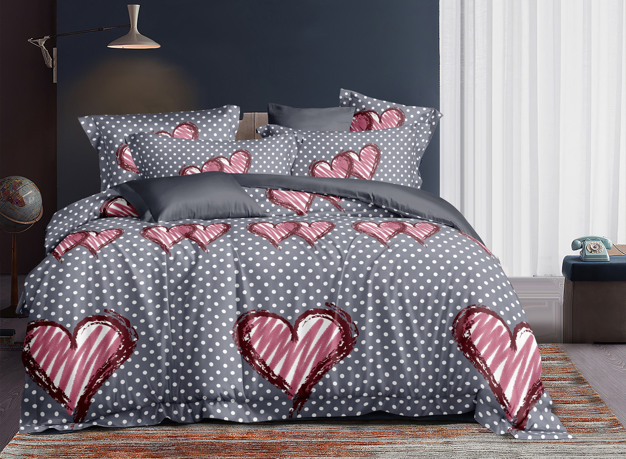 Постільна білизна напівторна сатин 150*220 бавовна 100% (17788) Постільна білизна з натуральних тканин, фото 1