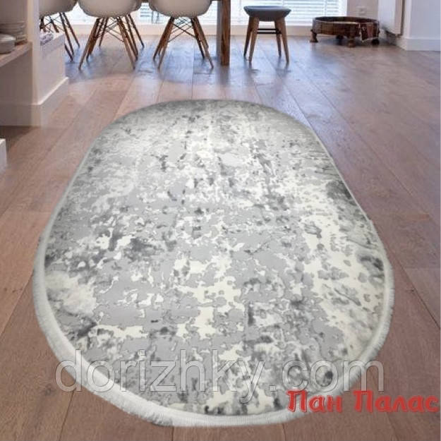 150х300 см. Ковер Art carpet Paris 61 grey на пол овальной и прямоугольной формы.