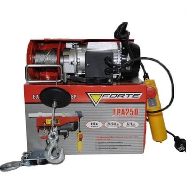 Електричний тельфер FORTE FPA 250 FORTE(Электролебедка), фото 1