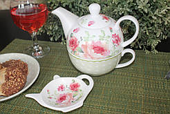 Чайник заварювальний із чашкою і блюдцем на чай" Mary Rose"