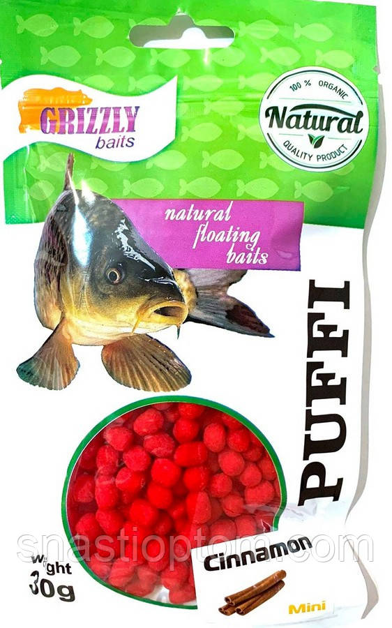 Повітряне тісто GRIZZLY (Гризли), міні Кориця, 30г.