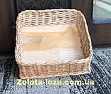 Н-20см. 30х35см. Плетені лотки та короба з лози.. Арт:33081, фото 3