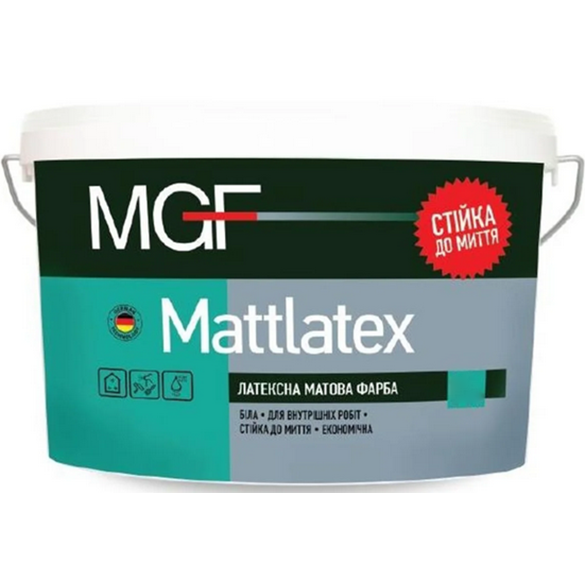 Латексна матова фарба для стін і стелі MGF Mattlatex 1,4 кг