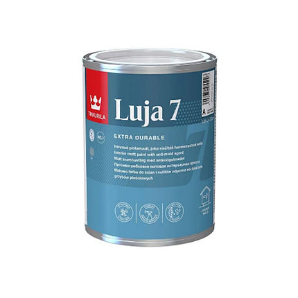 Вологостійка фарба Tikkurila Luja 7 шовковисто-матова 0.9л, фото 1