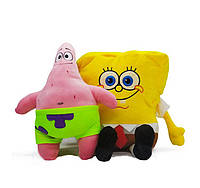 Набор Мягких игрушек Губка Боб и Патрик Стар (Sponge Bob 27 см) (Patrick Star 35 см)