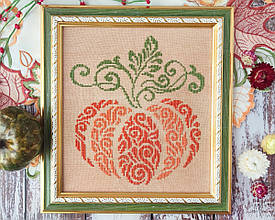 Картина вишита хрестом "Ажурний гарбуз"