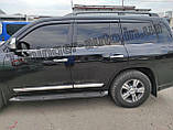 Дефлектори вікон, вітровики Toyota Land Cruiser 200 2007-2020 Lexus LX 2007 6шт. (Autoclover D086), фото 8