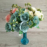 Букет відкритих блакитного троянд., фото 5