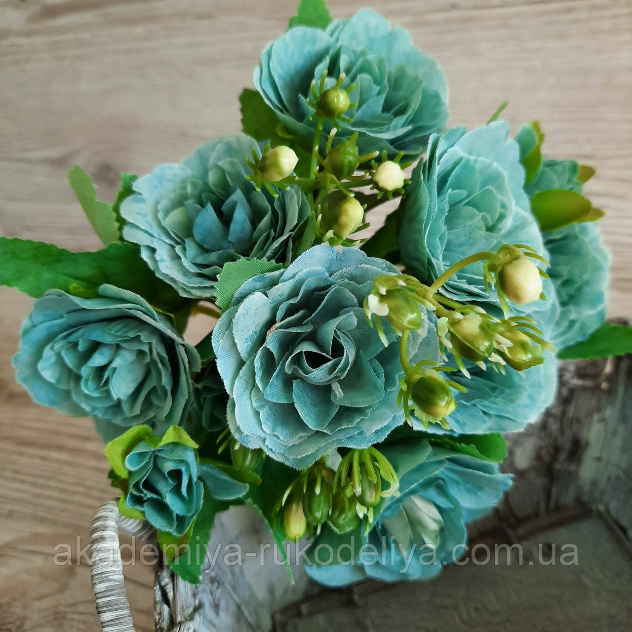 Букет відкритих блакитного троянд., фото 1