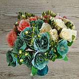 Букет відкритих блакитного троянд., фото 6