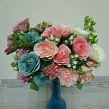 Букет відкритих блакитного троянд., фото 2