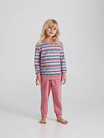 Комбінована зимова дитяча піжама для дівчинки. Рожевого кольору Ellen Колекція - ORNAMENT