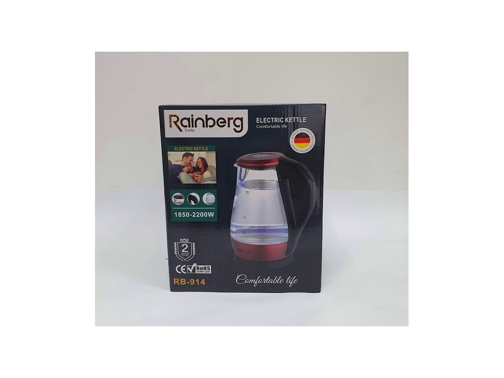 Електричний чайник Rainberg RB-914, 2200 Вт, 2 літра