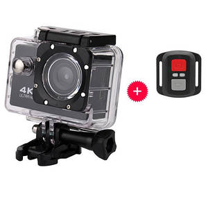 Відеокамера, екшн-камера водонепроникна 4K UKC CSZ-S3R, кріплення, ДУ