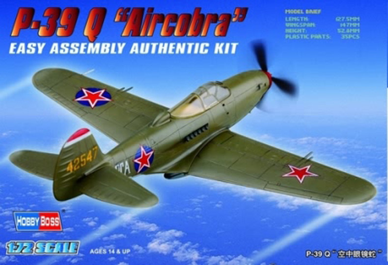 P-39 Q Airacobra. Збірна модель літака в масштабі 1/72. HOBBY BOSS 80240