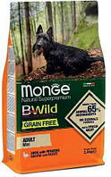 Monge (Монж) BWild Grain Free Mini Adult Duck Беззерновой корм с уткой для мелких пород собак 15 кг