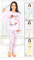Пижама детская от 7 до 9 лет, из качественного трикотажа, для девочек зайка-розовый